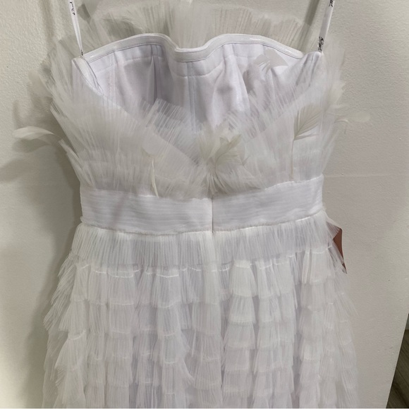 Anthropologie Mac Duggal Kylie Strapless Ruffle Wedding Dress‎ Gown Maxi Sz 6 - Picture 9 of 9